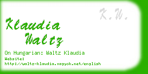 klaudia waltz business card